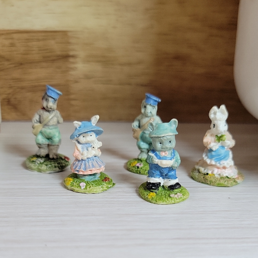 Hand-Painted Woodland Animal Figurines Set